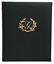 Padded six ring guest directory cover to hold 8.5x11 inserts.
 Logo Gold Foil Stamped on Front