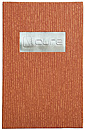 Embossed Aluminum Tip-in Logo
 with Wallpaper Material.
 Holds Two 8.5 x 14 Inserts