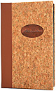 Padded Cork Material Cover with Copper Tip-in Logo
 Holds Two 8.5x14 Inserts