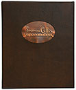 Padded Leather Wine Cover With Copper Tip-in Logo
 
 Holds 8.5 x 11 Inserts