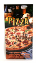 pizza menu hanger printed one color onto stock pizza card. Menus are laminated for protection.