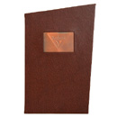 Angle Cover Design
 With Copper Logo
 Holds Two 8.5x14 Inserts