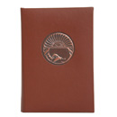 Bar Menu Cover with Copper Tip-In logo